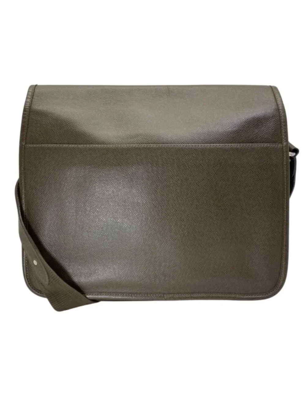 Louis Vuitton Are Creasing Shoulder Bag Taiga Leather Brown Lightweight
